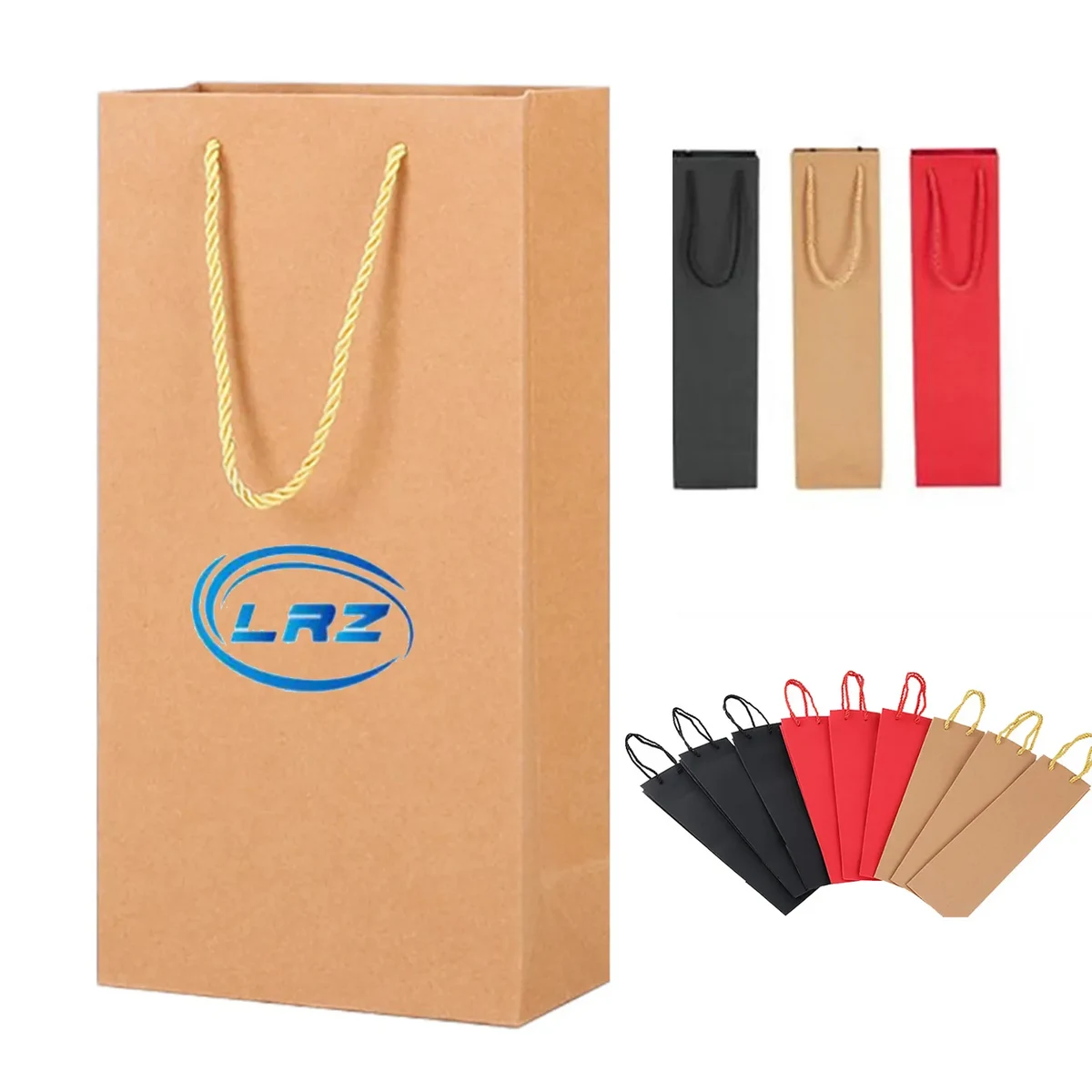 Eco-friendly Gift Paper Shopping Bag For Packaging Red Wine 1