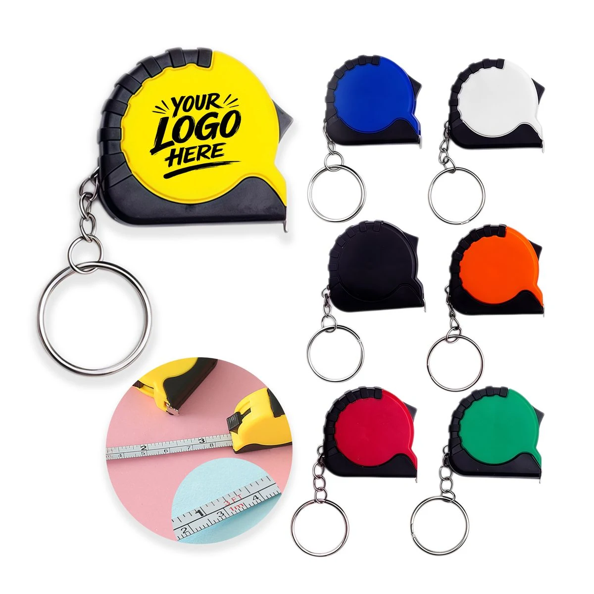Mini Tape Measure Keychain Dual Scale Retractable Tool 1