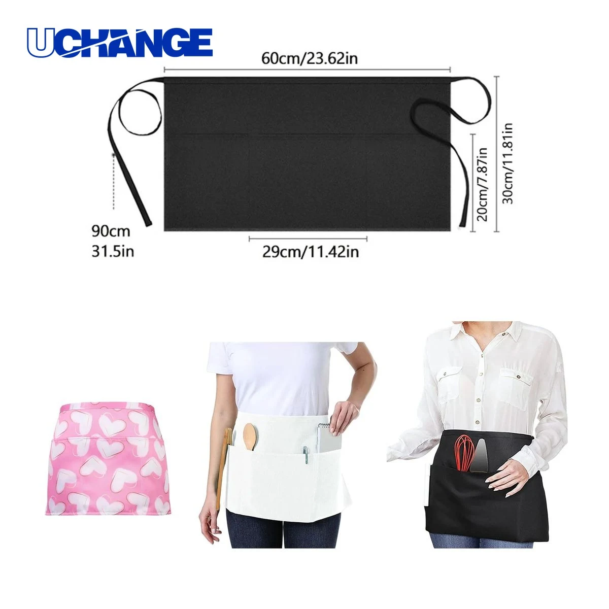 Server Waist Apron with Pockets 1
