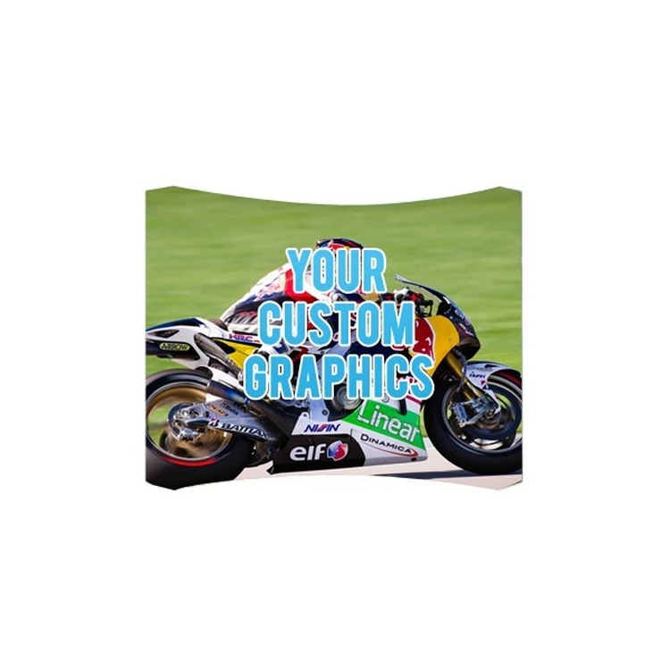10-Foot Curved Fabric Pop Up with Graphic 1