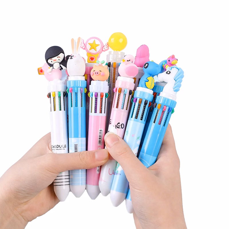 Cartoon Ten Color Shuttle Pens