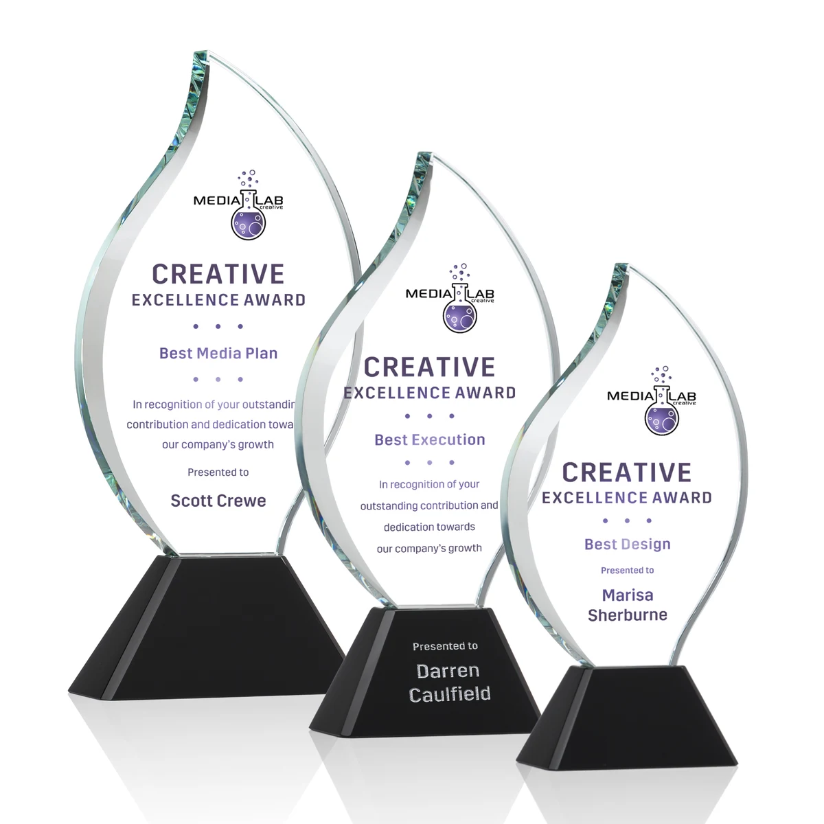 Norina Flame VividPrint™ Award - Black 1