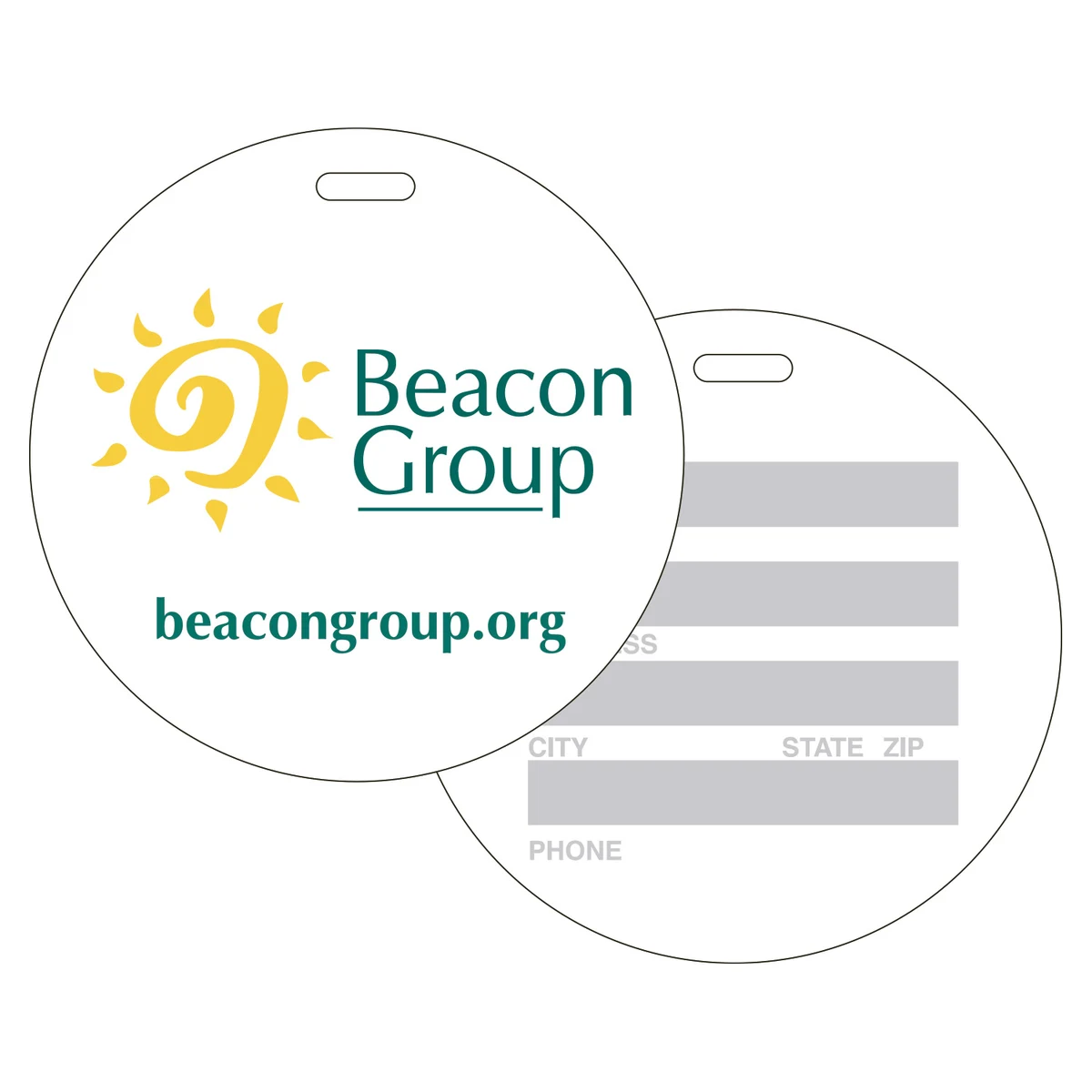 Plastic Luggage Tags with Write-On Back 1