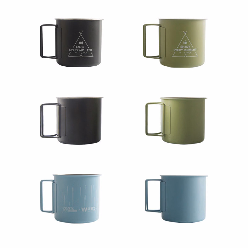 11 Oz. Stainless Steel Folding Handle Coffee Cup