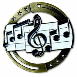 Music M3XL Die Cast Medal - 2-3/4"