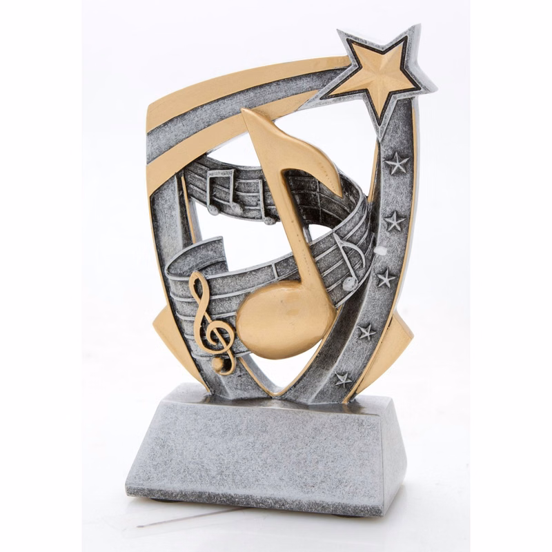 Music 3-D Star Resin