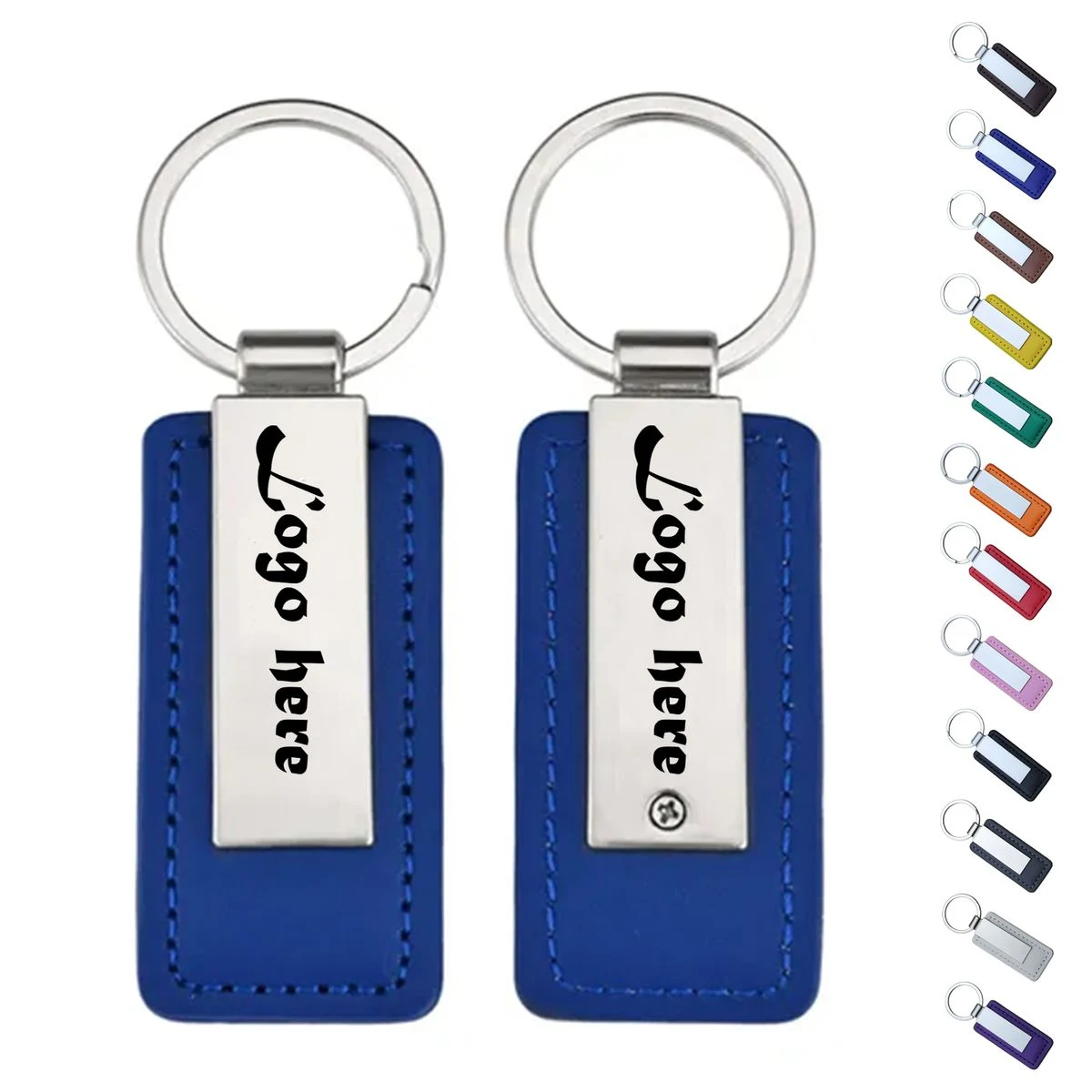 Elegant Leather Strap Keychain with Metal Swivel 1