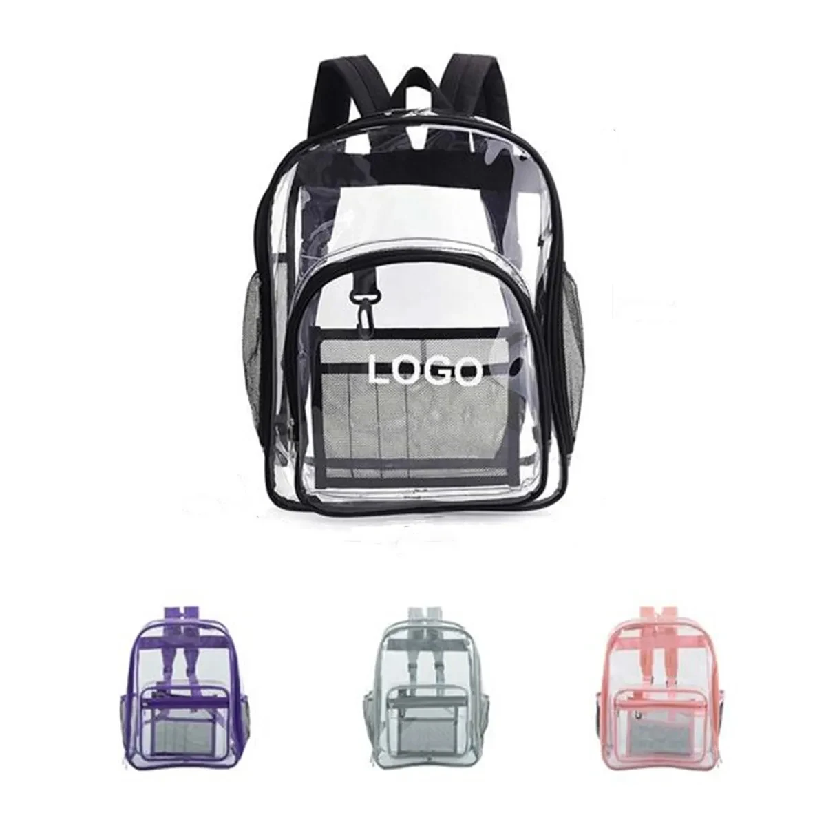 Heavy Duty Transparent Stadium School Clear Backpack 1