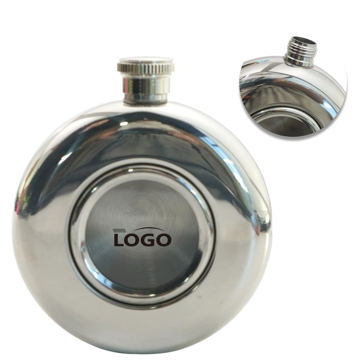 5 oz Stainless Steel Wine Jug, custom water bottle with logo imprint 1