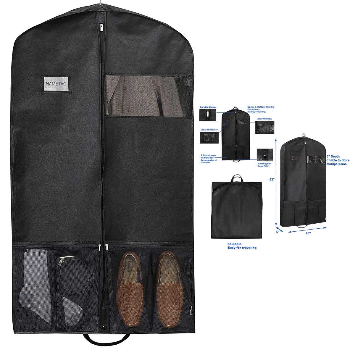 43 Inch Heavy Duty Garment Bag 1