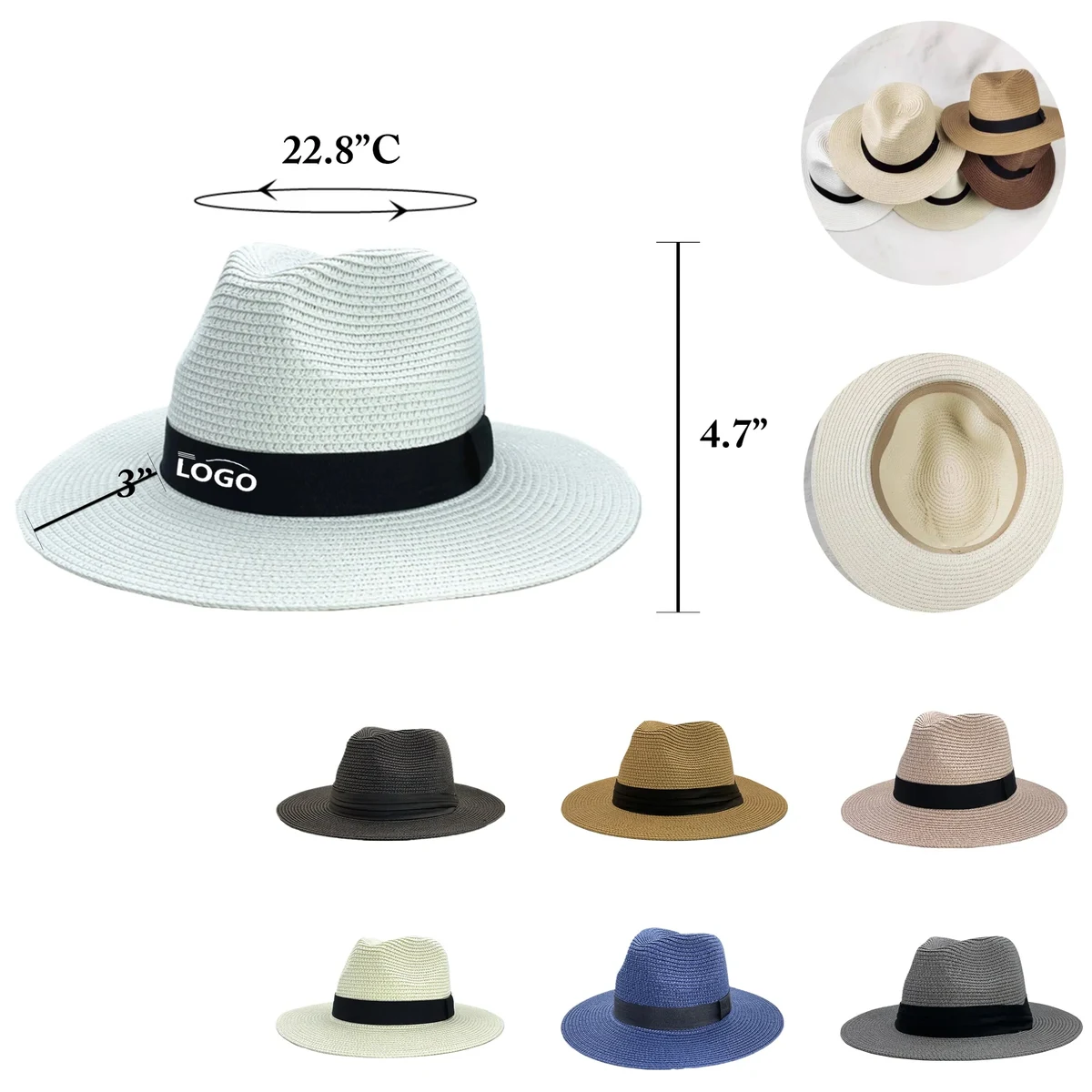 Straw Hat Summer Sun Beach Cap 1