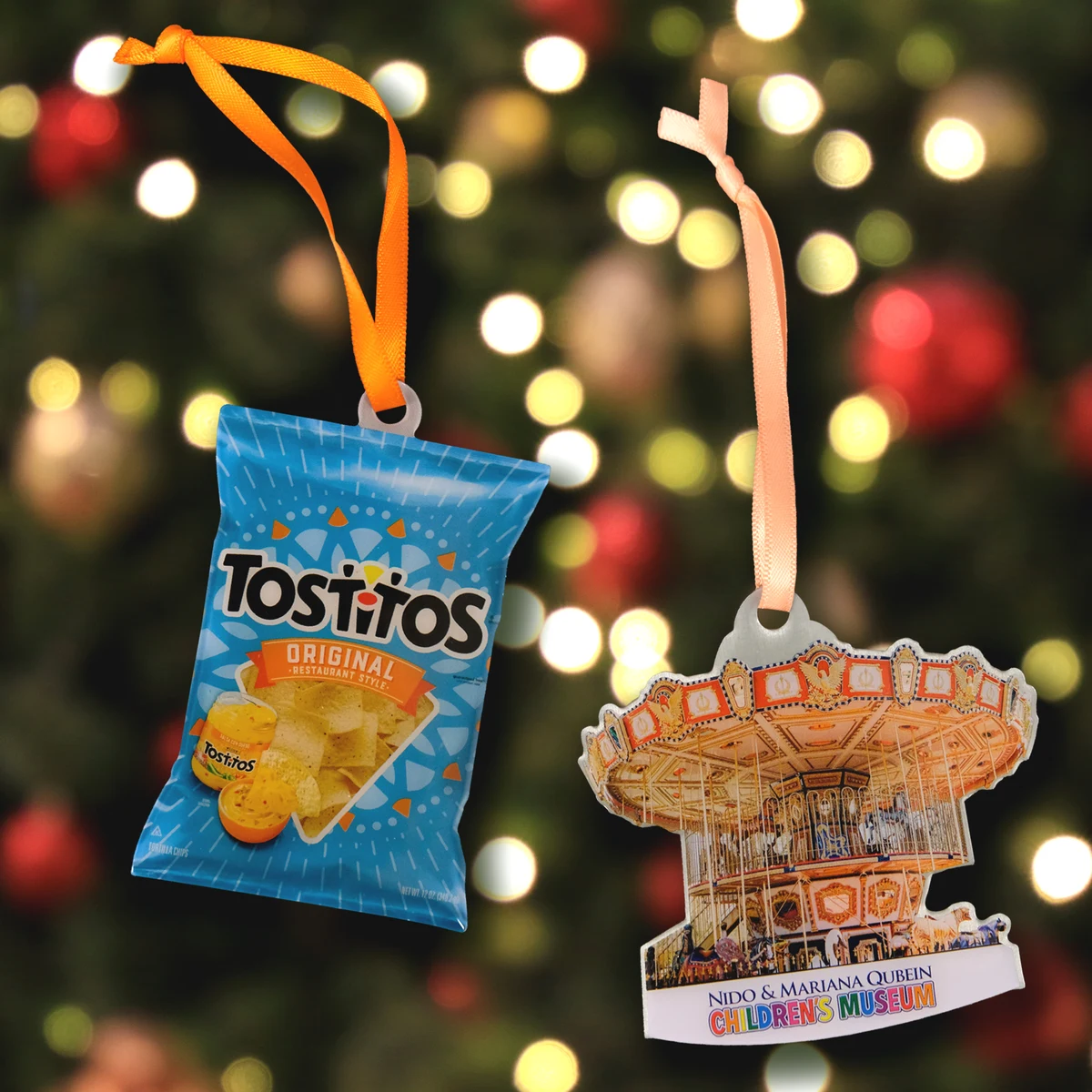 Offset Print Custom Ornament On Stainless Steel With Epoxy Dome: 1 sided 2" 1