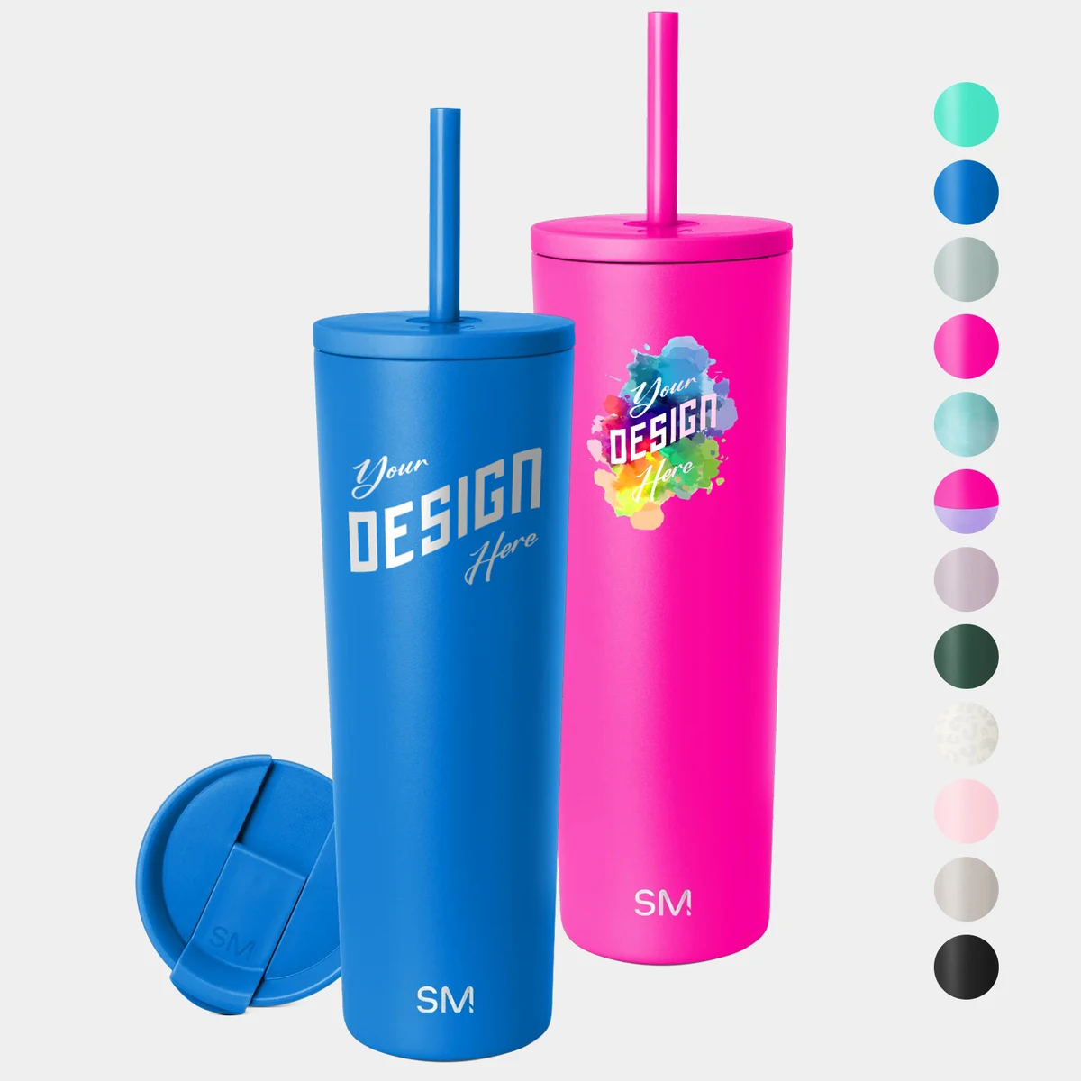 28 oz Simple Modern® Stainless Steel Double-Walled Insulated Classic Tumbler w/ Straw Lid 1