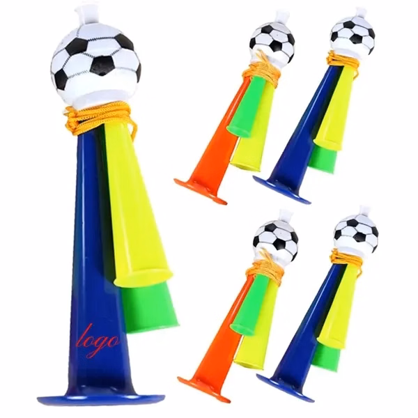 Custom 5.3 inch Plastic Stadium Air Horn — Loud Sports Cheering Noisemaker — Event Essential