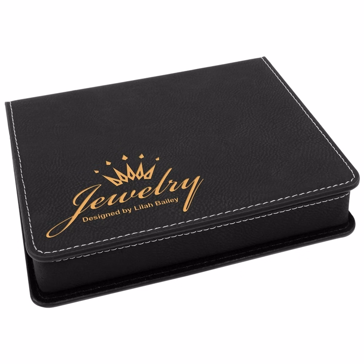 Black/Gold Leatherette 4-Piece Wine Tool Set