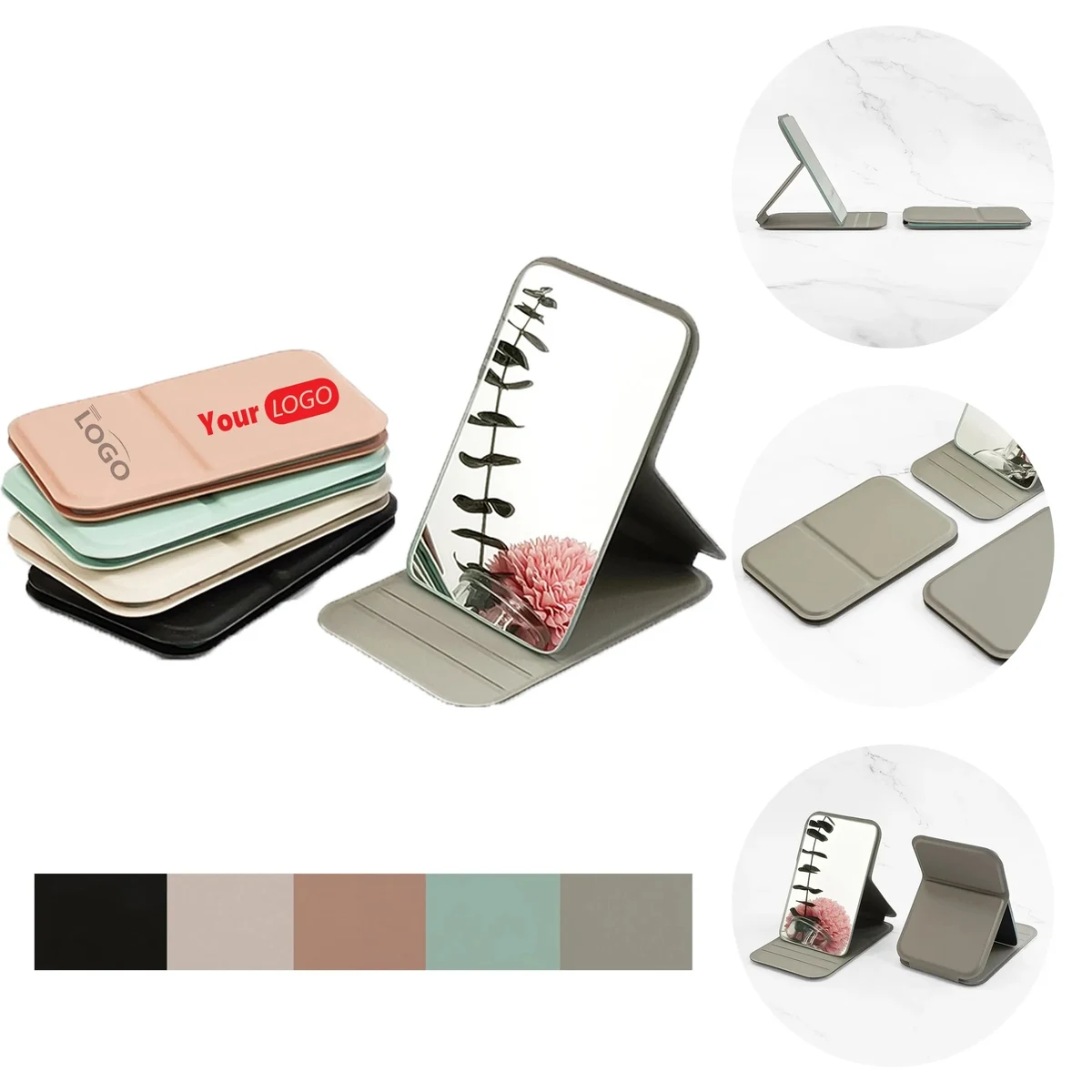 Shatterproof Stainless Steel Ultrathin Folding Makeup Mirror 1