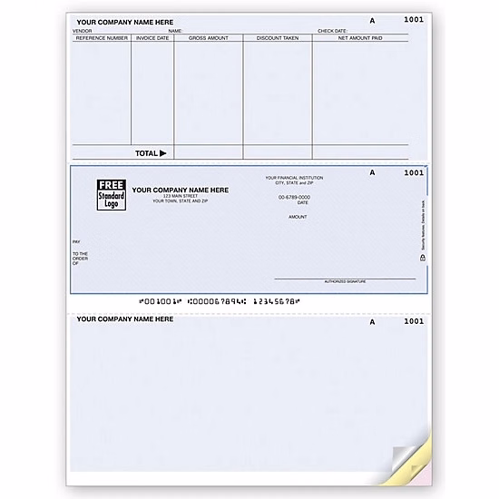 Laser accounts payable form