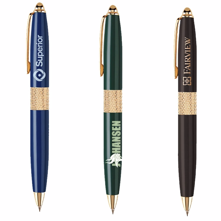 Glisten Colored Ballpoint Twist Brass Pen