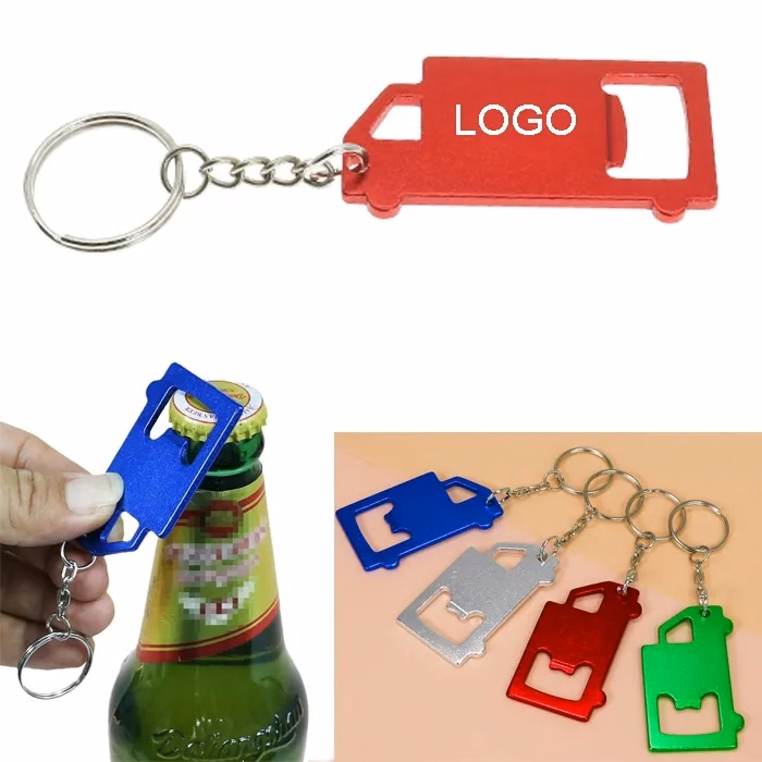 Truck Shape Bottle Opener Keychain