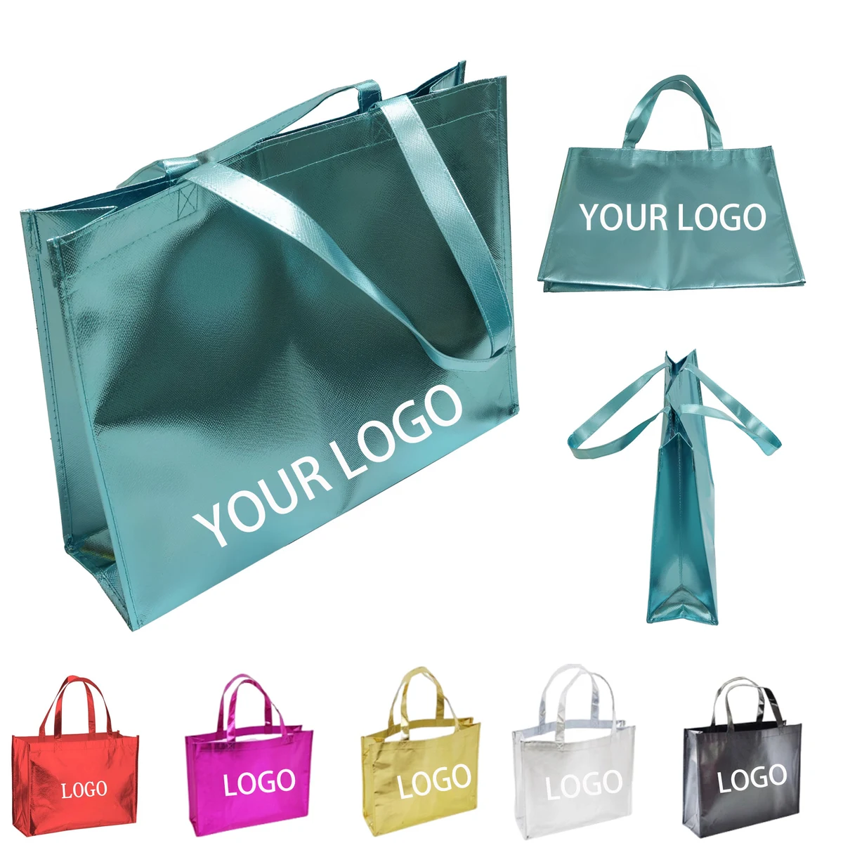 Metallic Laminating Tote Shopping Bag 1