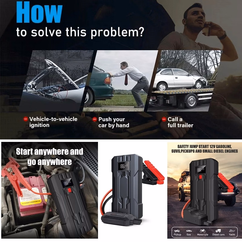 12V Automotive Power Pack Portable Car Battery Jump Starter