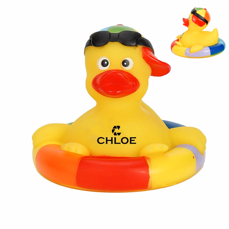 Ring Duck Float Decoration Children Bath Pinch Called Toys