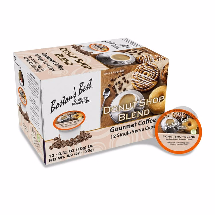 Donut Shop Blend Coffee Pods - 12 Single Serves/Box