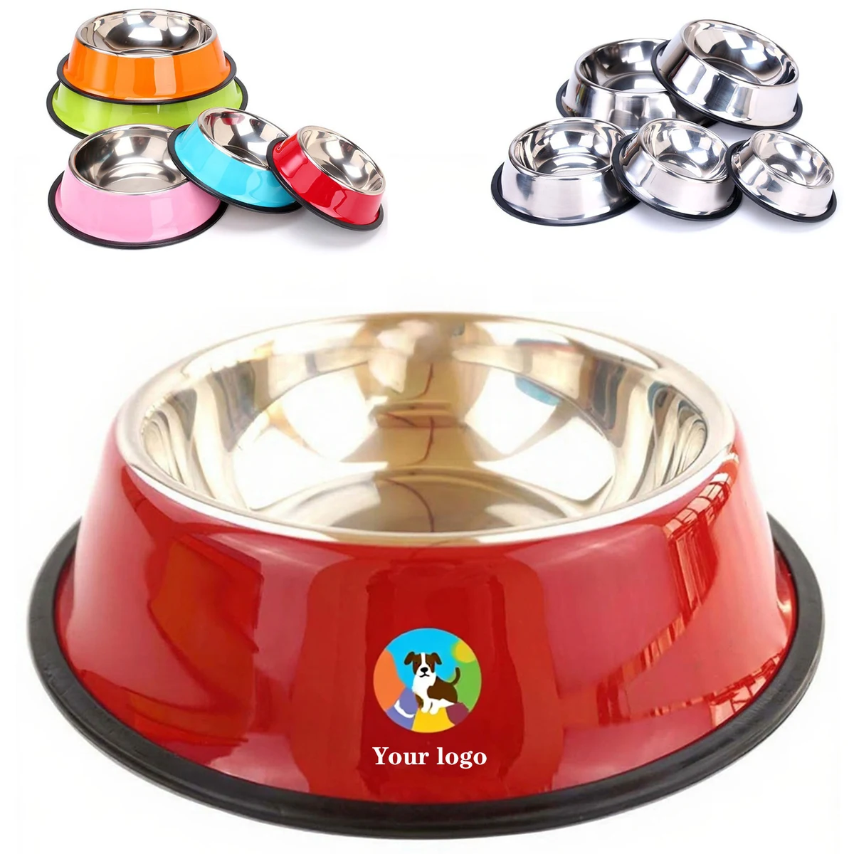 Colorful Stainless Steel Pet Bowl 1