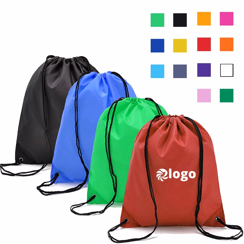14"x17" 210D Polyester Drawstring Backpack String Bag