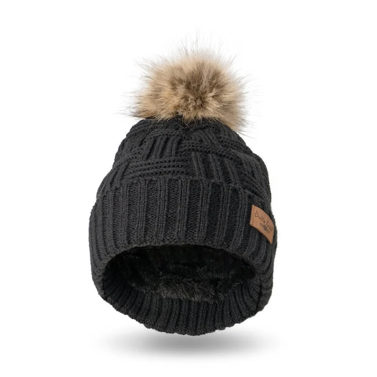 Women's Winter Pom Hats - Cable Knit Chenille 4 Colors 1