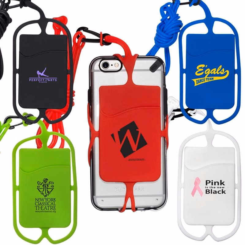 Silicone Pocket with Lanyard for Mobile Devices