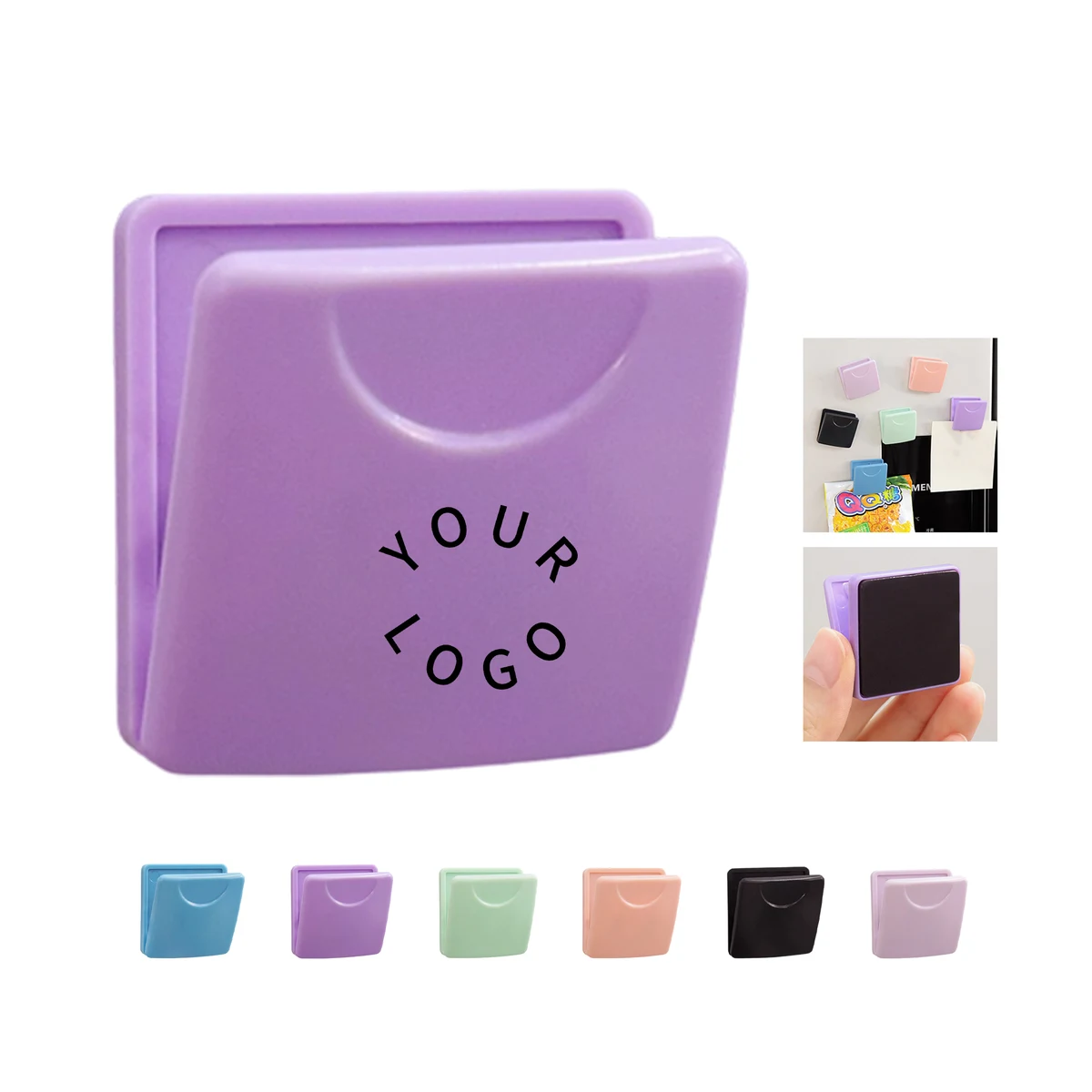 Square Magnetic Plastic Clip For Refrigerator And Office Use 1