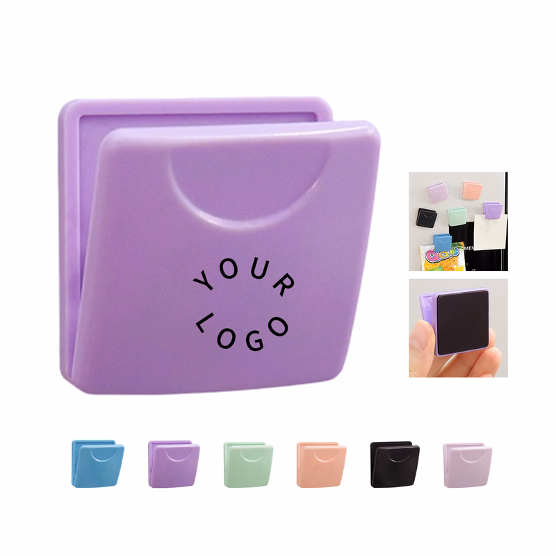 Square Magnetic Plastic Clip For Refrigerator And Office Use