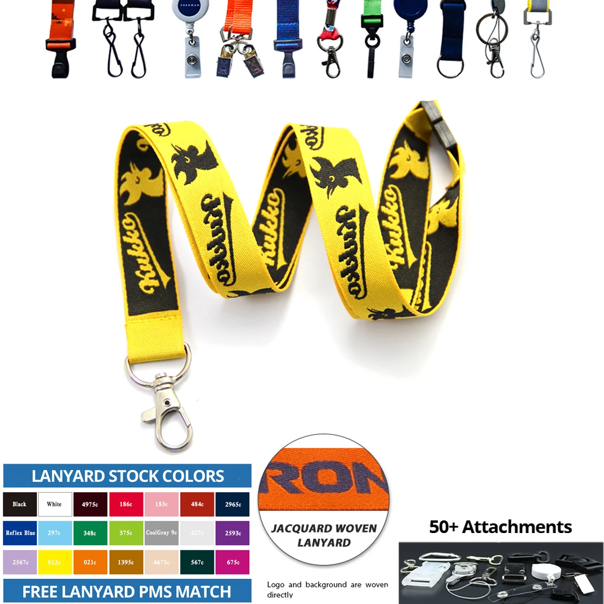 Dual-Sided Custom Jacquard Lanyard 1