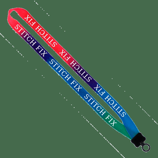 3/4" Tie Dye Lanyard with Plastic Clamshell & O-Ring