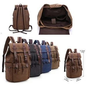 Classic Canvas School Travel Backpack 1