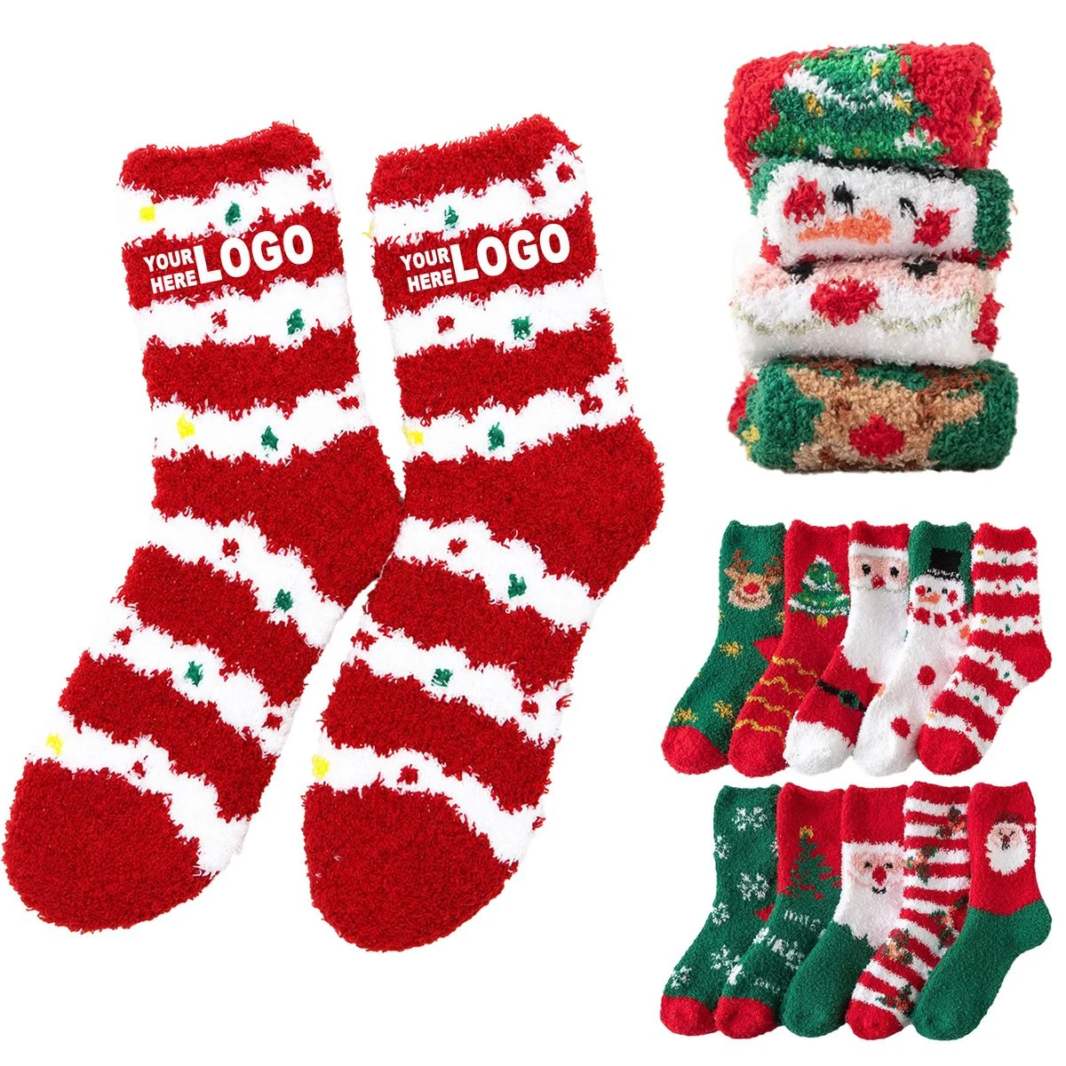 Christmas Fuzzy Winter Warm Cozy Socks 1