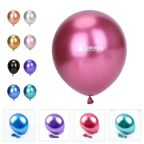 Custom 10 Inch Metallic Latex Balloon — Eye-Catching Event Decoration Giveaway 1