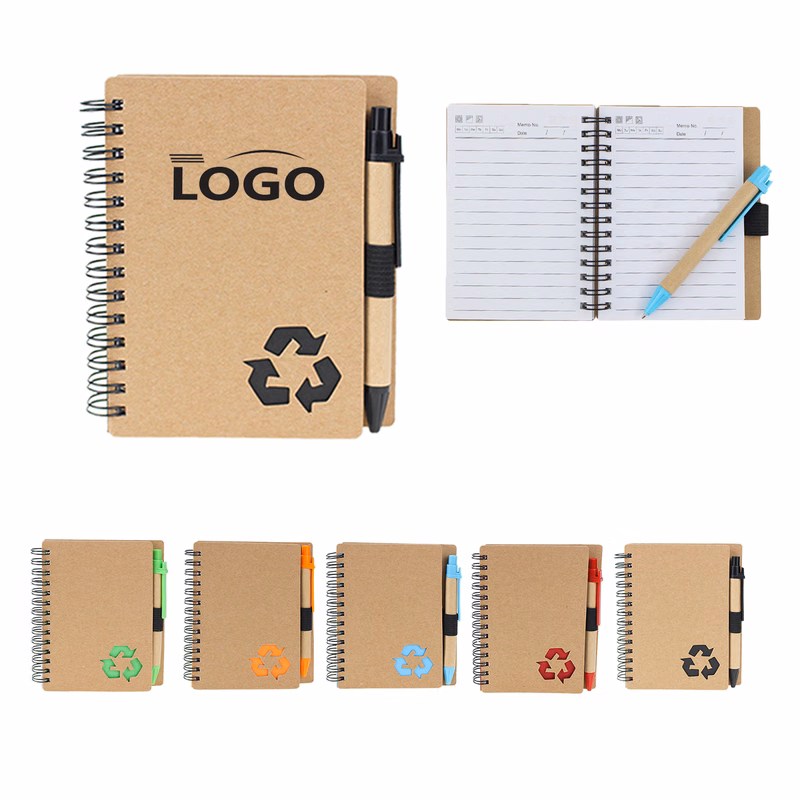 MOQ:50pcs Recycled Paper Memo Pad With Stylus