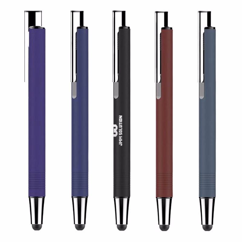 2 in 1 Aluminum Stylus Retractable Ballpoint Pen