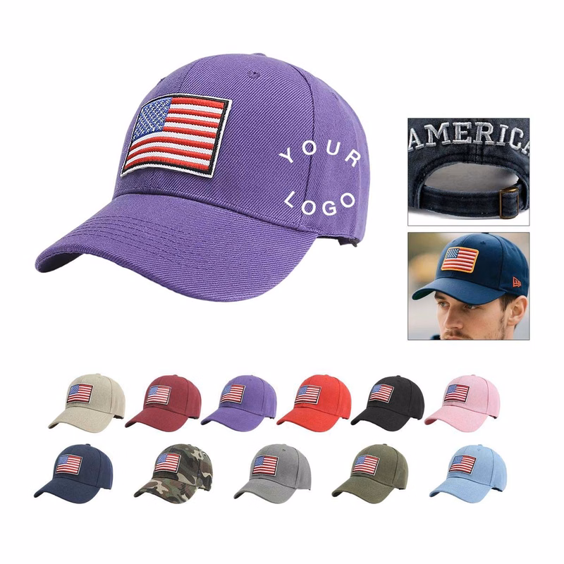 American Flag Baseball Cap with UV Protection