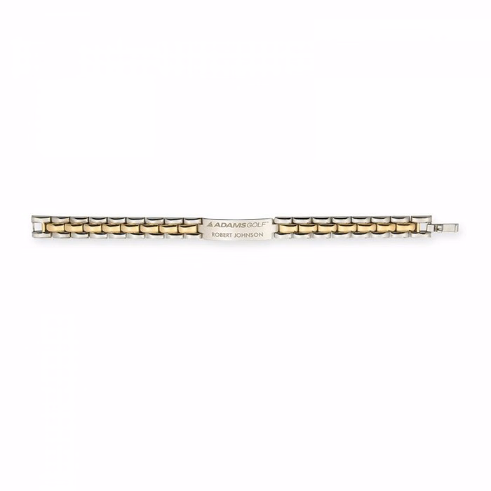 Magnetic Bracelet (Square Links w/Gold Accent Center Line)