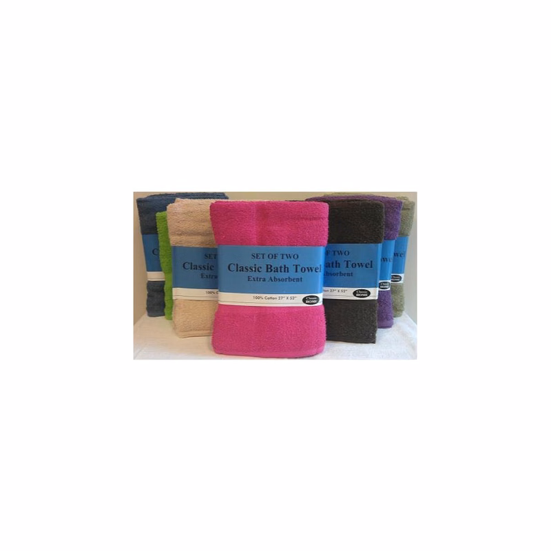 Terry Bath Towels - Assorted 27" x 52"