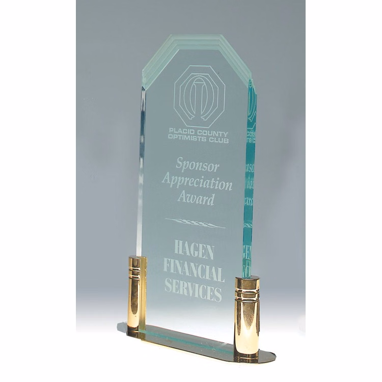 6" Pop-In Clear Frosted Corners Acrylic Award