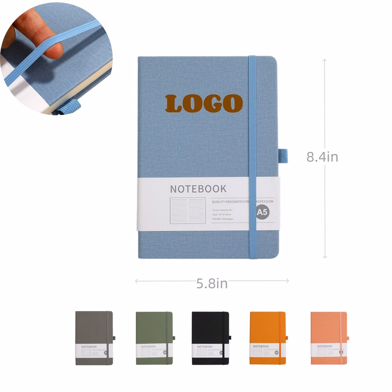 Customizable A5 Leather Strap Notebooks