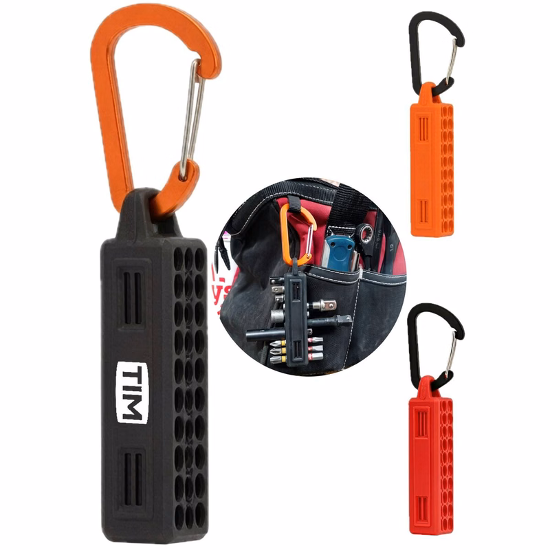 10 Holes Screwdriver Bit Holder w/ Carabiner