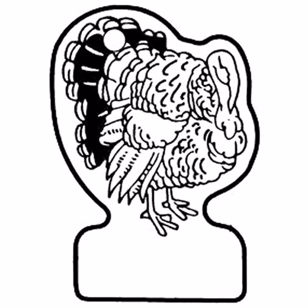 Turkey w/Sign Key Tag (Spot Color)