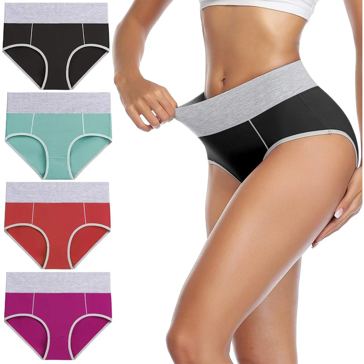 High Waist Breathable Briefs 1