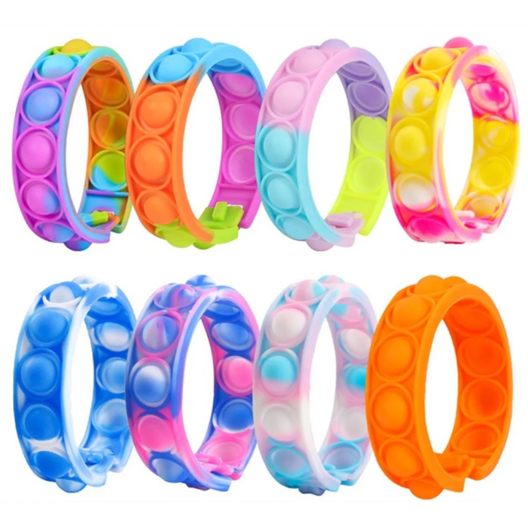 multicolor Push Pop Bubble Sensory Fidget Wristband 1