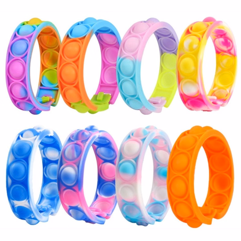 multicolor Push Pop Bubble Sensory Fidget Wristband